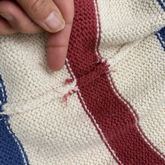 American Eagle Shawl Collar Stripe Southwest Tribal Knit Belt Cardigan Sz Small - Picture 3 of 15